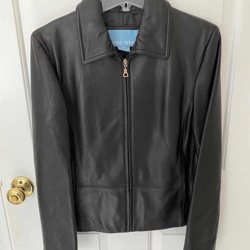Nine West women’s leather jacket size medium